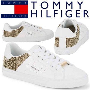 Tommy Hilfiger New w/o Box Lorio Low-Top White & Logo Detail Lace Up Sneaker 10M
